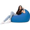 chilly pilley Pouf A Sacco Con Riempimento Di Perline In Eps Pouf Gigante A Sacco Per Interni Ed Esterni Multifunzionale Impermeabilie Per Bambini E Adulti Molti Colori (Blu,