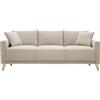 Miliboo Divano a 3 posti in tessuto beige e legno chiaro MUNIK