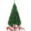 DREAMADE Albero di Natale Classico, Abete Artificiale con Base Solida di Metallo Rami Flessibili e Foglie in PVC, Decorazione da Interno ed Esterno per Festival Feste Vacanze, Verde (180 cm)