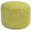 Loft 25 Sacchetto di Fagioli Sgabello Piede Bolla Rotonda | Poggiagambe velluto a coste per Interni da Soggiorno | Pouf dal Design Ergonomico per Adulti | Comodo e Durevole (Lime)