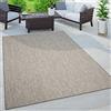 Paco Home Tappeto Cucina Da Esterno Salotto Moderno Balcone Terrazo Motivo Boho Monocolore Screziato, Dimensione:120x160 cm, Colore:Grigio