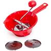 F.LLI RIVADOSSI Fratelli Rivadossi RIV004 Passaverdure in plastica 16cm con Lame in Acciaio Inox + 3 Dischi, Taglia Unica
