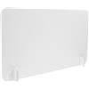 DOITOOL Pannello Divisorio e Protezione per Scrivania in PVC Bianco Resistente agli Spruzzi e Rotture Bordi Arrotondati Come Decorazioni Scuola per Ufficio
