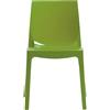 GRANDSOLEIL GRAND SOLEIL Grandsoleil, Upon Ice Higlopp - Sedia impilabile, in policarbonato, 54 cm x 52 cm x 81 cm, colore: verde lucido