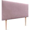 DHOME Testiera in similpelle o tessuto AQUALINE Liscia e con gambe Testiera per letto imbottita Testiera per letto imbottita (Tessuto Rosa, 95cm con Gambe, (Lits 70/80/90))