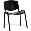 Next Day Office Chairs Next Day sedia da ufficio sedie impilabili ISO nero Poly nero telaio senza braccioli