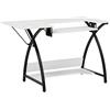 Sew Ready Tavolo da cucito, acciaio legato, nero/bianco, 115,6 cm L x 23,5 cm P x 30 H