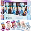 Disney Christmas Crackers con 6 Calzini Divertenti Stitch Marvel Frozen per Donna Bambini - 6 Crakers Natalizi con Stitch Gadget Regalo Originali (Blu/Viola Elsa Bambini)