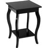 KOMFOTTEU Comodino Camera da Letto, Comodino Piccolo in Legno, Tavolino Lato Moderno per Soggiorno, Marrone, 40 x 40 x 60 cm (L x P x A) (Nero x 1)