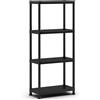 PALUPLUS Scaffale in plastica a 4 Ripiani, Misura 60x30x135 cm, Montaggio Veloce, Scaffalature per Garage, Magazzino, Portata Max 20 kg -8055C