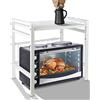 Willonin Supporto estensibile e regolabile per forno a microonde a carico pesante (40/64 x 45 x 36,5 cm, 1 livello, bianco)