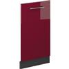 Vicco Pannello frontale della lavastoviglie Fame-Line, Bordeaux lucido, 45 cm senza piano di lavoro, per la combinazione con altri moduli della serie Fame-Line