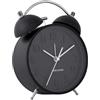 Karlsson Present Time - Iconic - Allarme Clock - Metallo/Plastica/Metallo - Nero Opaco - 16,5 x 11 x 5,5 cm - Batterie escluse