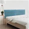 DHOME Testiera in similpelle o tessuto Acualine Liscio DUAL divisa in 2 pezzi Testiera imbottita di fascia alta Tappezzeria moderna (Tessuto Turchese, 180cm Dual (Letto 180/190))