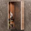 Planetmöbel Armadietto a specchio bagno 40 cm, Armadio da bagno sospeso, Mobile contenitore con anta e 2 ripiani in vetro, 39,6 x 67,7 x 13,8 cm, rovere sonoma
