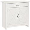 HOMCOM Credenza per soggiorno, mobile contenitore con cassetto, 2 ante a ribalta e ripiano regolabile, credenza per sala da pranzo e cucina, 80 x 39,7 x 80 cm, bianco