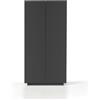 WHOUS Armadio Multiuso EASY per Ufficio, Studio o Camera con 2 Ante e 4 Vani, 79,20x38x166 cm, Antracite Opaco