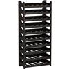 CookandSupply Cantinetta Vino Portabottiglie Effetto Pelle Martellata, Nero, 60 Bottiglie | CookandSupply x TheWV, Cantinetta Modulare Impilabile in Palastica, 6 Bottiglie per Modulo, Scaffale Portavino Salvaspazio