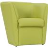 Liberoshopping Poltrona imbottita Valentina a pozzetto in Ecopelle per ufficio sala d'attesa Alta qualità made in Italy (Verde)