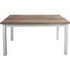 milani home - Tavolo Da Pranzo Moderno Di Design - Allungabile -Cm 80x130/170/210 - Struttura Bianca - Piano Tortora - Per Sala Da Pranzo