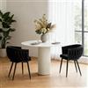 Relbiety Set di 2 Sedie da Pranzo in Velluto con Schienale,Nero | Sedie Cucina Moderne,Schienale Intrecciato,Gambe in Metallo,con Braccioli per Soggiorno,Camera da Letto,Cucina