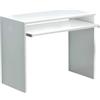 milani home - scrivania moderna 90 x 45 x 74 cm con porta tastiera, bianco