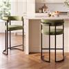 chairus Set di 2 Sgabelli da Cucina in Velluto Sgabelli da Bar Moderni, Verde