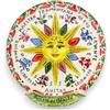 SICILIA BEDDA CAPACI Rosa dei Venti in Ceramica di Caltagirone - h 25 cm ca. con Tre opzioni Colore (1Unità) - Multicolore