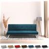 Produce Shop Divano Letto in Tessuto 2 posti Design Moderno Gemma Pronto Letto - Blu