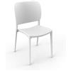 REDÒKASA Sedia in polipropilene MADE IN ITALY ORBITA, impilabile, resistente ai raggi UV, design moderno, ideale per sala da pranzo, cucina, sala d'attesa, bar, ristoranti o giardino (1, Bianco)