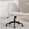 chairus Sedia da Scrivania in Tessuto Sedie da Ufficio Altezza Regolabile Poltroncina Girevole a 360° con Ruote Sedia da Trucco per Ufficio/Studio/Soggiorno, Beige