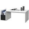 [en.casa] Tavolino da Salotto con Vano Laterale Tavolo Basso da Caffè con Scomparto Portaoggetti per Soggiorno Studio Living 90 x 45 x 35 cm - Bianco