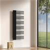 [neu.haus] Scalda Asciugamani da Parete Scaldasalviette ad Acqua Calda Radiatore per Bagno Termoarredo in Acciaio 120 x 50 cm 470 W Nero