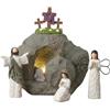 Generico Set di Scene di resurrezione di Pasqua, Scena di Pasqua di Tomba Vuota per Decorazioni cristiane, Set di natività per mensola del Mantello Primaverile 'Ufficio Chiesa Domestica Cristiana