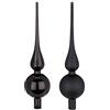 Inge-glas Punta per albero di Natale, 28 cm x 1 pezzo, opaco o lucido, nero Ebony Black