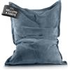Lumaland Pouf Classic XXL Cord | Grande Pouf XXL con morbida struttura a coste - ideale per divano e poltrona, per soggiorno, camera da letto & Co. - 380 l, 140 x 180 cm