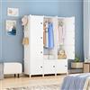 HOMIDEC Armadio modulare, guardaroba portatile a 12 scomparti per camera da letto con asta appendiabiti, più profondi e adatti per grucce.