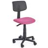Yellowshop | Poltrona da ufficio senza braccioli ARTEMIS - Sedia ergonomica girevole regolabile per scrivania studio o ufficio - Nero e Rosa