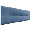 DHOME Testata in Similpelle o Tessuto Acualine Liscio con Bottoni Rivestiti in ALTA GAMMA Testata Letto di Lusso Imbottita Moderna (Tessuto Blu, 150x50cm (Letti 150/160))