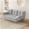 CONCEPT USINE | Divano componibile a 3 posti | Design Kalmar Grigio Chiaro | Tessuto 100% Poliestere | Divano Letto Funzionale | Braccioli e supporto centrale pieghevoli, schienale reclinabile