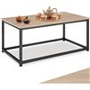 tectake 801006 Tavolino Lynch, Piedi in plastica regolabili in altezza, Facile da pulire (industriale chiaro)