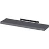 WOLTU Mensola da Muro Rettangolare Scaffale Libreria a Parete Decorazione per Cameretta Ufficio Porta CD/Dvd in Legno Grigio scuro 100cm RG9317dgr