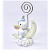 Generico Clip Segnaposto Resina Unicorno Arcobaleno Celeste bomboniera