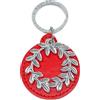 Bomboniere Portachiavi Similpelle Rosso con Corona D'ALLORO Laurea