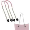 Generico Manici Borsa,Manici per Borse Uncinetto,Manici per Borse Lunghi Corti Sottili Manici in Pelle PU tracolle per O Bag Manici per Borse da Tenere a Mano per la Realizzazione (Rosa)
