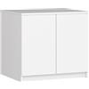 AKORD | Estensione dell'armadio | Aumenta la capacità dell'armadio | Armadio 2 Ripiani e 2 Ante | Robusto | Facile da montare | 51 x 90 x 55 cm | Bianco
