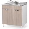 Small Mobile Mobiletto Sottolavello cucina ideale per cucine componibile (85x50x80)