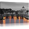 Pixxprint Basilica di San Pietro, la Sera Stampa su Tela 80x60 cm Artistica murale