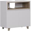 Vicco Mobile sottolavabo per bagno Elnor, Bianco/quercia, 60 x 61 cm