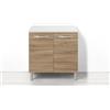 REDÒKASA Base per cucina componibile da 80 cm con 2 ante linea MAKA, realizzata in legno 100% MADE IN ITALY (Noce)